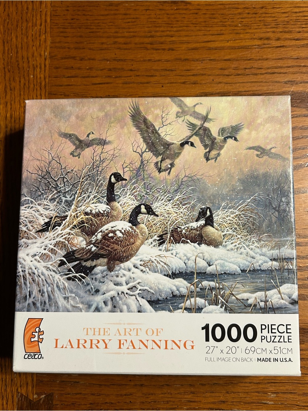 Winter Geese / Larry Fanning 1000-Piece Jigsaw Puzzle - NEW Unopened